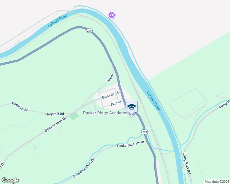 map of restaurants, bars, coffee shops, grocery stores, and more near 20 Beaver Street in Lehighton