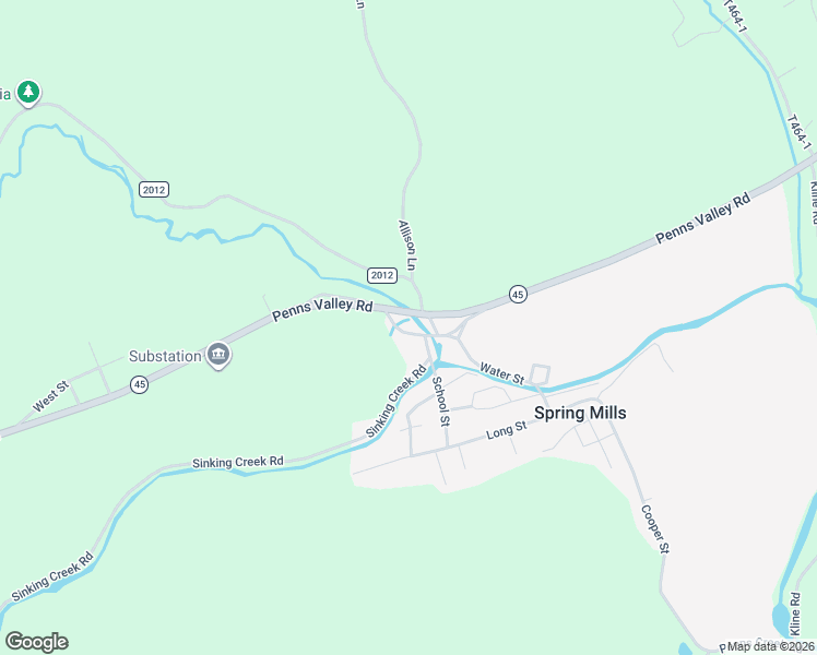 map of restaurants, bars, coffee shops, grocery stores, and more near 103 Firehall Road in Spring Mills