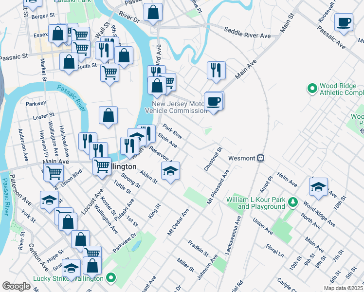 map of restaurants, bars, coffee shops, grocery stores, and more near 35 Adamson Street in Wallington