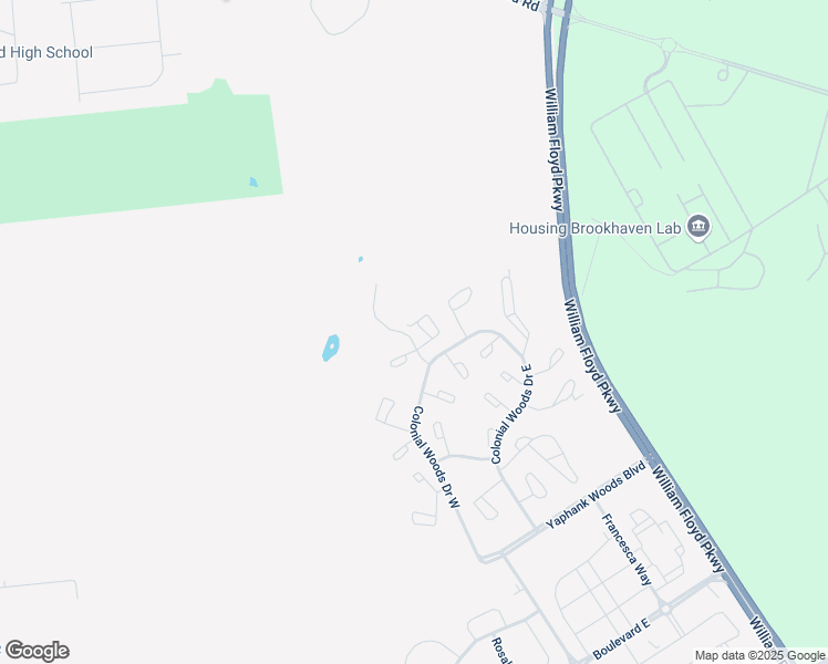 map of restaurants, bars, coffee shops, grocery stores, and more near 4 Hopkins Commons in Yaphank