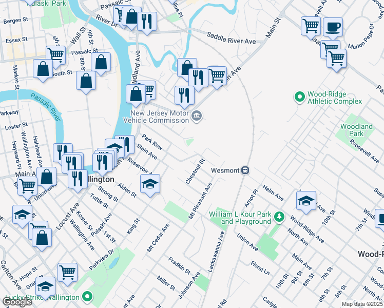 map of restaurants, bars, coffee shops, grocery stores, and more near 4 Pine Street in Wallington