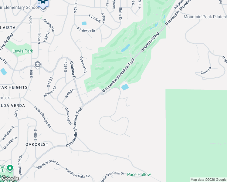 map of restaurants, bars, coffee shops, grocery stores, and more near 3068 Sunset Hollow Drive in Bountiful