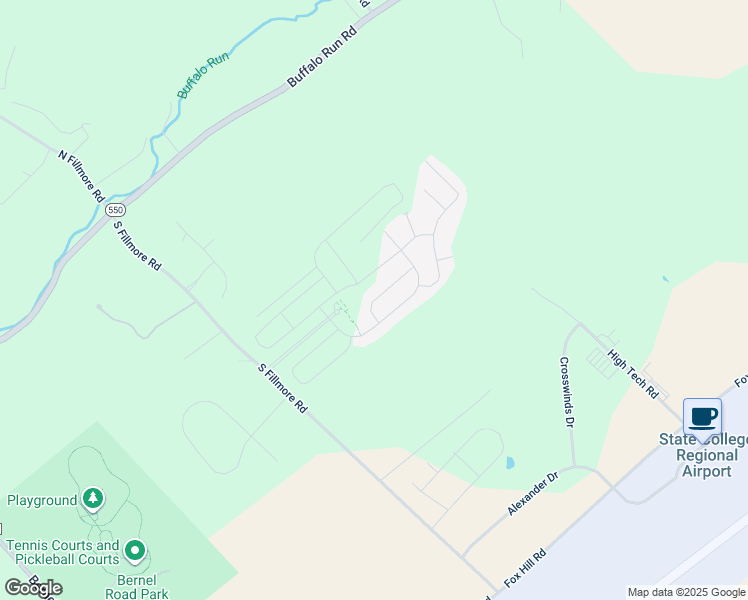 map of restaurants, bars, coffee shops, grocery stores, and more near Marshall Boulevard in Bellefonte