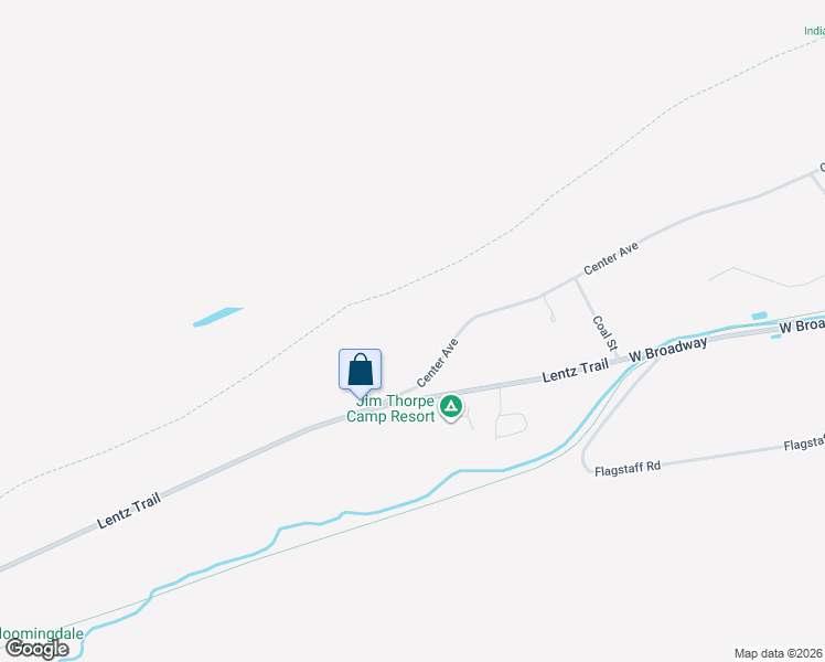 map of restaurants, bars, coffee shops, grocery stores, and more near 1500 Center Avenue in Jim Thorpe