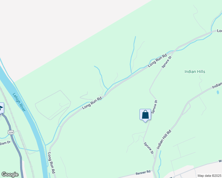 map of restaurants, bars, coffee shops, grocery stores, and more near 1960 Long Run Road in Lehighton
