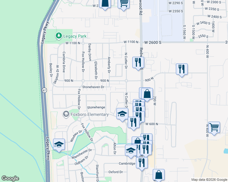 map of restaurants, bars, coffee shops, grocery stores, and more near 807 North Wellington Court in North Salt Lake