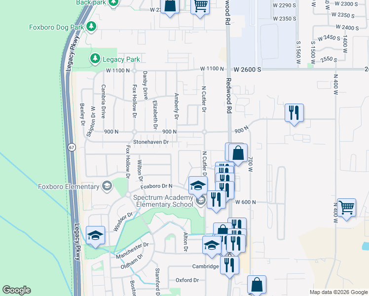 map of restaurants, bars, coffee shops, grocery stores, and more near 807 North Wellington Court in North Salt Lake