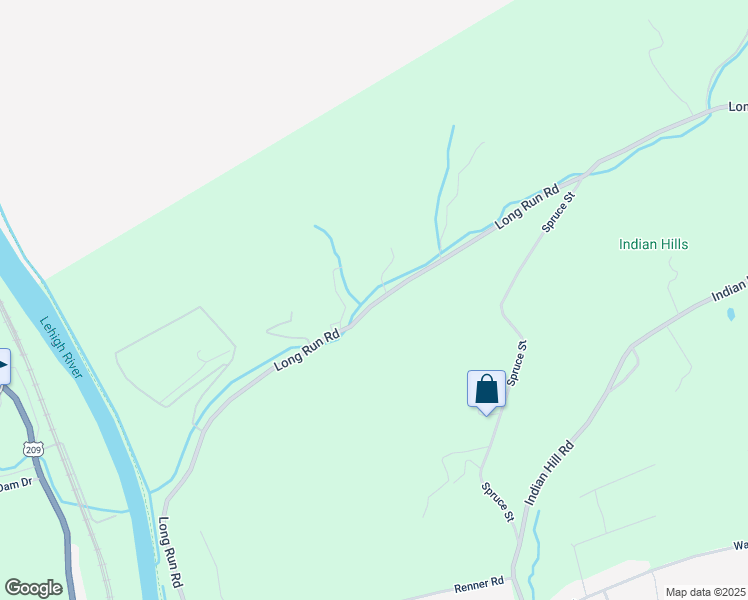 map of restaurants, bars, coffee shops, grocery stores, and more near 1960 Long Run Road in Lehighton