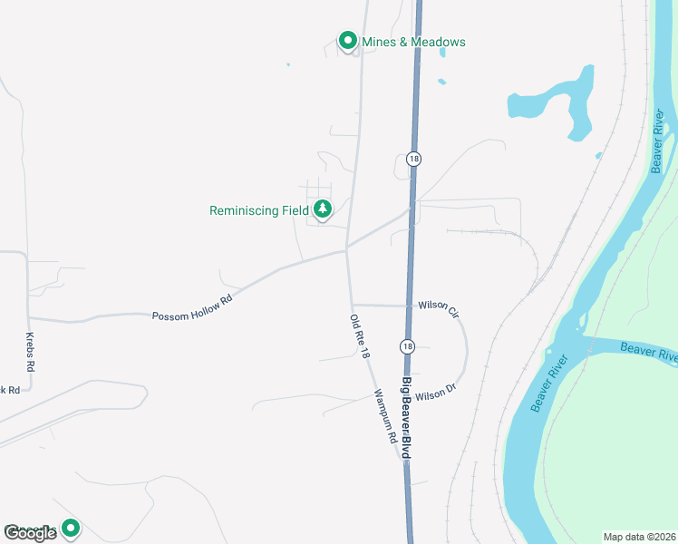 map of restaurants, bars, coffee shops, grocery stores, and more near 936 Possum Hollow Road in Wampum