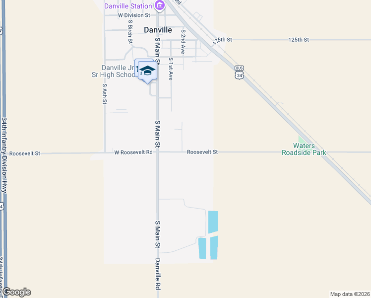 map of restaurants, bars, coffee shops, grocery stores, and more near 528 S 2nd Ave in Danville