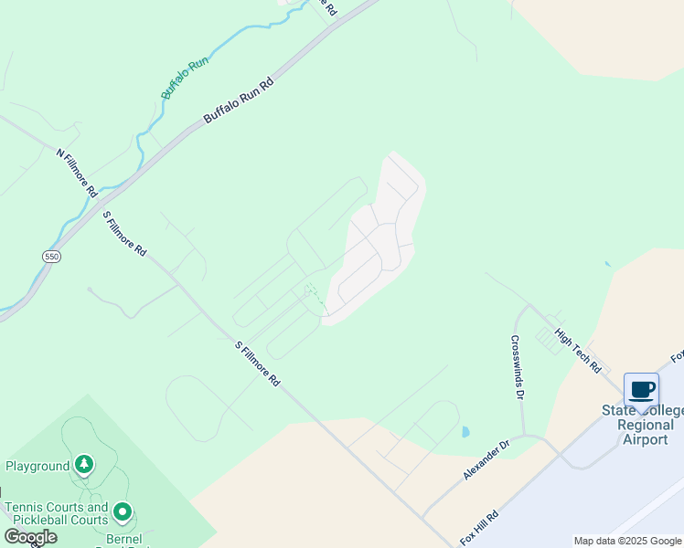 map of restaurants, bars, coffee shops, grocery stores, and more near 145 Marshall Boulevard in State College