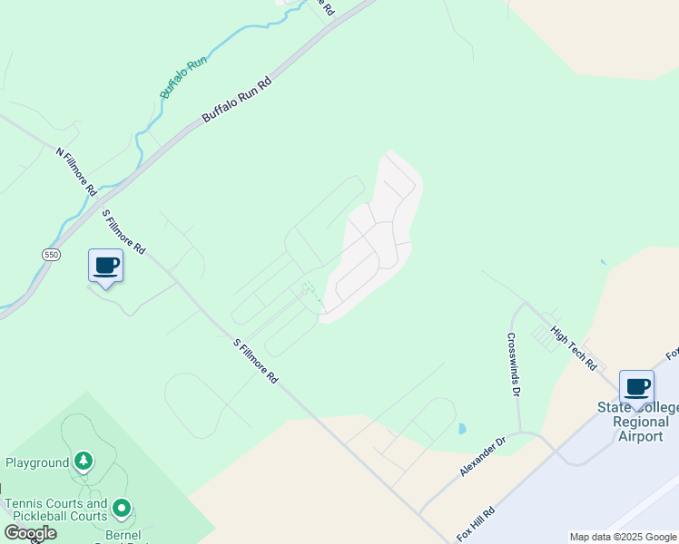 map of restaurants, bars, coffee shops, grocery stores, and more near 145 Marshall Boulevard in State College