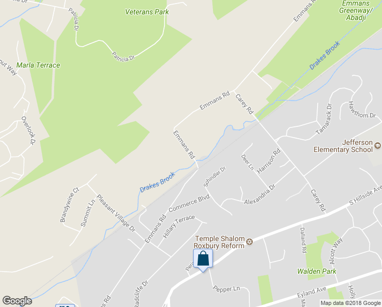 map of restaurants, bars, coffee shops, grocery stores, and more near 232 Emmans Road in Roxbury Township