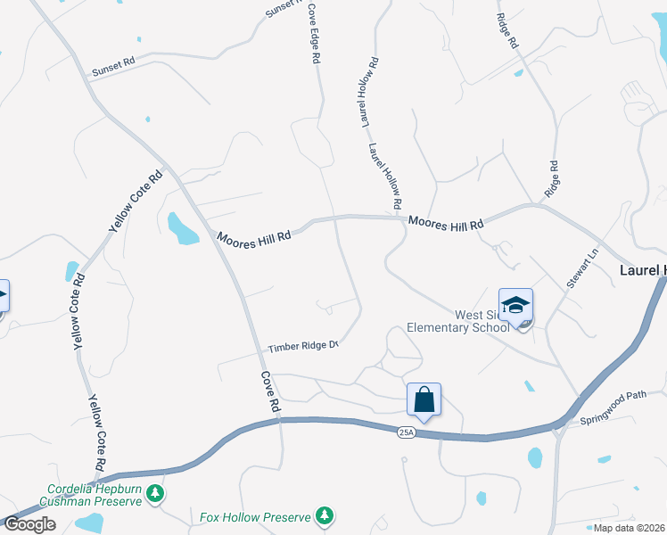 map of restaurants, bars, coffee shops, grocery stores, and more near 7 Timber Ridge Drive in Oyster Bay