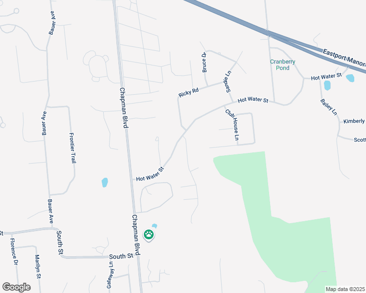 map of restaurants, bars, coffee shops, grocery stores, and more near 2 Evelyn Court in Manorville
