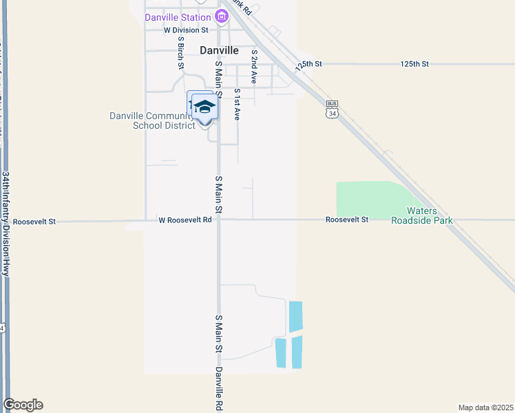 map of restaurants, bars, coffee shops, grocery stores, and more near 528 S 2nd Ave in Danville