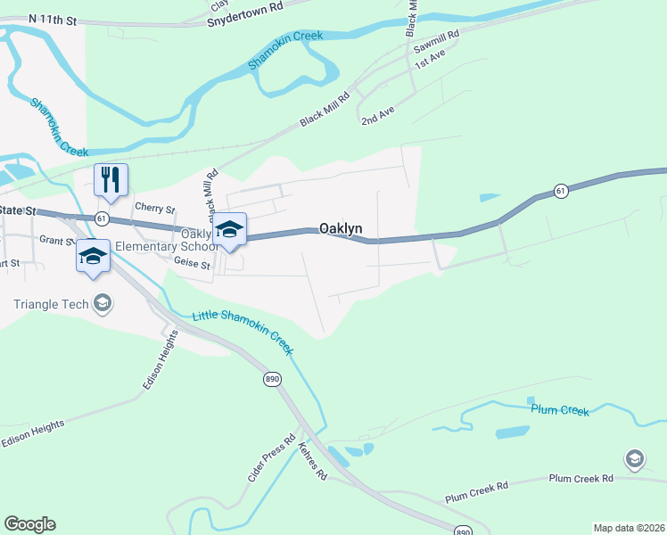 map of restaurants, bars, coffee shops, grocery stores, and more near White Birch Drive in Sunbury