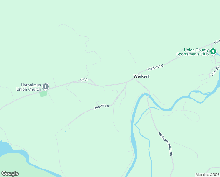 map of restaurants, bars, coffee shops, grocery stores, and more near 5771 Weikert Road in Millmont