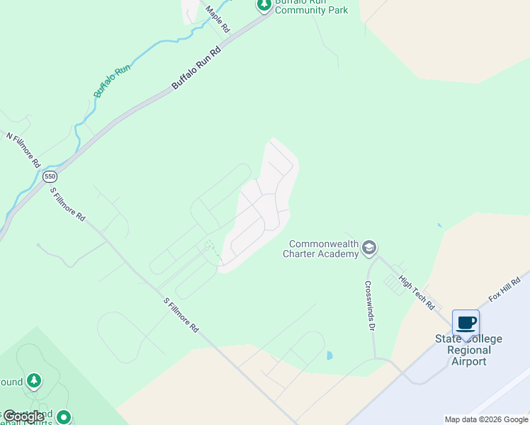 map of restaurants, bars, coffee shops, grocery stores, and more near 192 Marshall Boulevard in State College