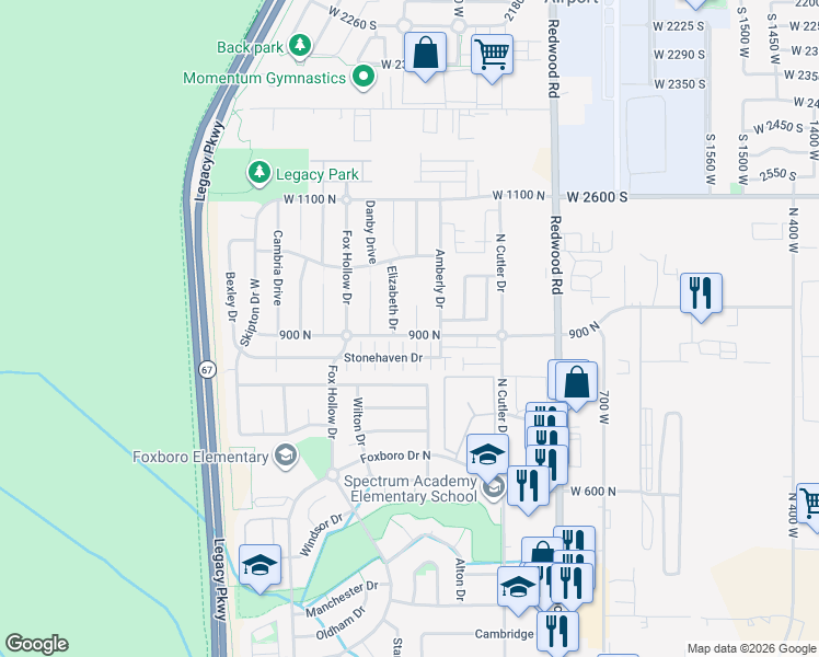 map of restaurants, bars, coffee shops, grocery stores, and more near 911 Callie Court in North Salt Lake