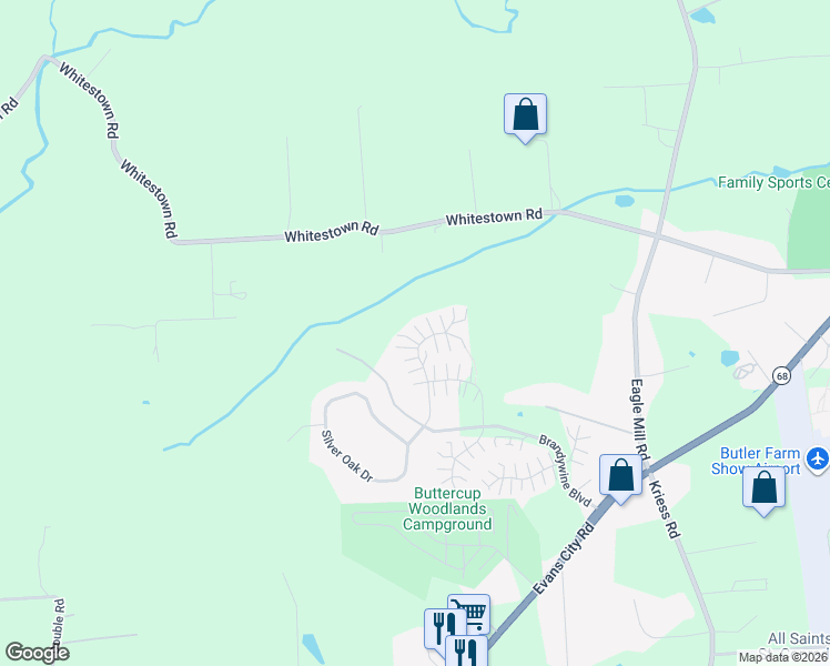 map of restaurants, bars, coffee shops, grocery stores, and more near 1082 Silver Oak Drive in Renfrew