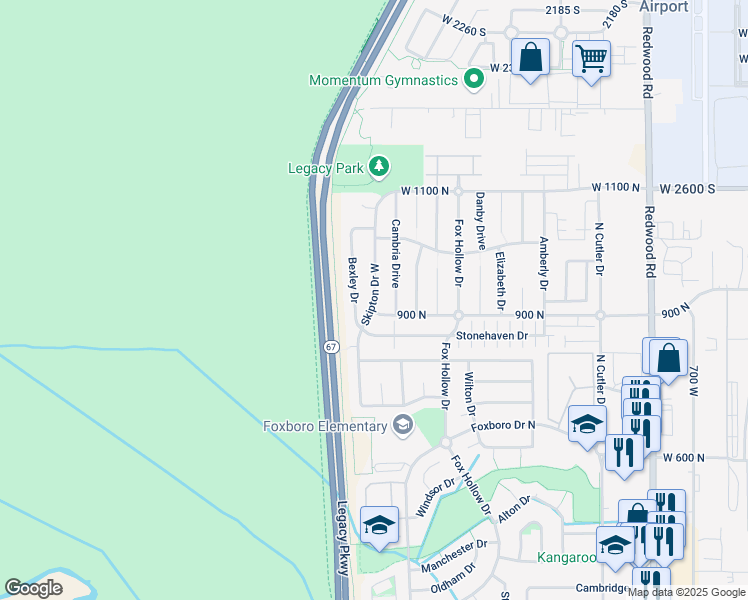 map of restaurants, bars, coffee shops, grocery stores, and more near 924 Skipton Drive West in North Salt Lake