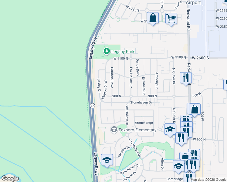 map of restaurants, bars, coffee shops, grocery stores, and more near 922 Cambria Drive in North Salt Lake
