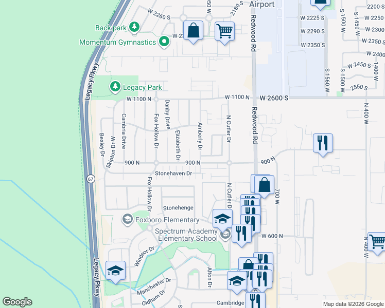 map of restaurants, bars, coffee shops, grocery stores, and more near 926 Callie Court in North Salt Lake