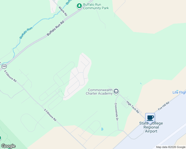 map of restaurants, bars, coffee shops, grocery stores, and more near 224 Rock Forge Road in State College