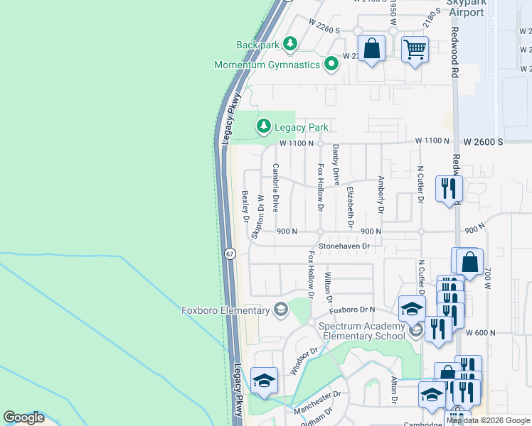 map of restaurants, bars, coffee shops, grocery stores, and more near in North Salt Lake