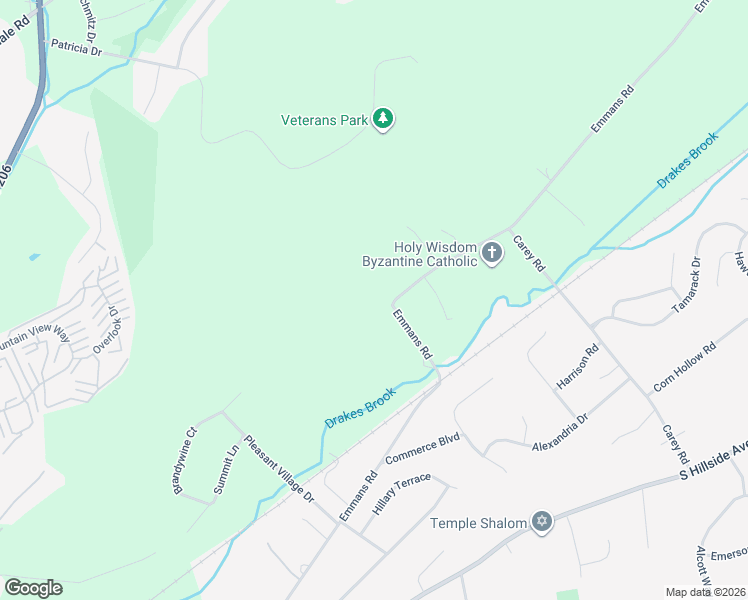 map of restaurants, bars, coffee shops, grocery stores, and more near 214 Emmans Road in Roxbury Township