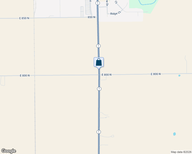 map of restaurants, bars, coffee shops, grocery stores, and more near 7956 Indiana 1 in Ossian