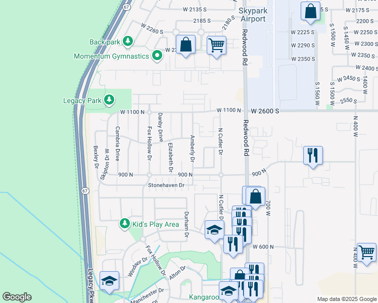 map of restaurants, bars, coffee shops, grocery stores, and more near in North Salt Lake