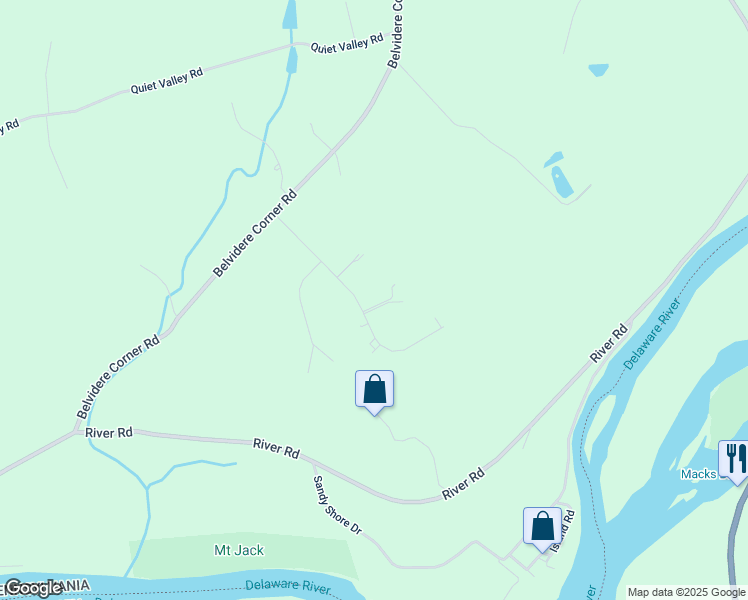 map of restaurants, bars, coffee shops, grocery stores, and more near 174 Frutchey Court in Mount Bethel