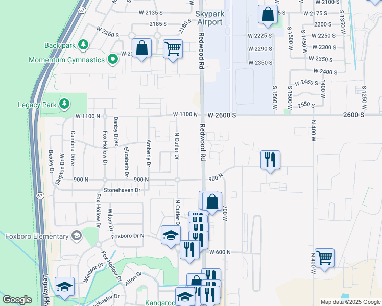 map of restaurants, bars, coffee shops, grocery stores, and more near 950 North Cutler Drive in North Salt Lake