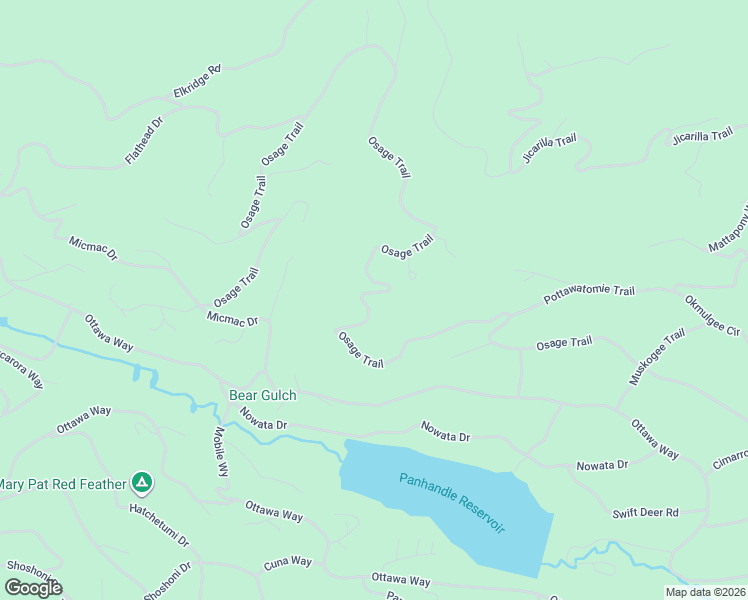 map of restaurants, bars, coffee shops, grocery stores, and more near 1387 Osage Trail in Red Feather Lakes