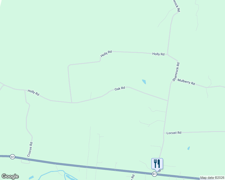 map of restaurants, bars, coffee shops, grocery stores, and more near Oak Road in Sunbury