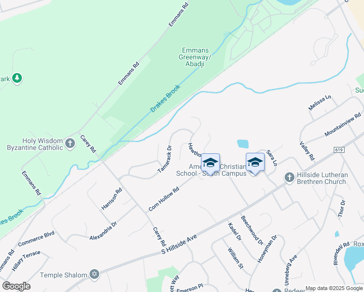 map of restaurants, bars, coffee shops, grocery stores, and more near 2 Magnolia Court in Roxbury Township