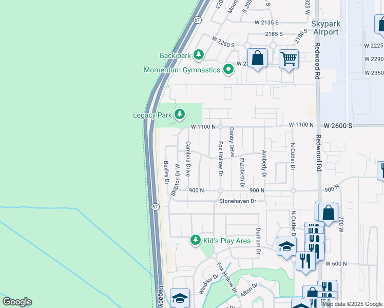 map of restaurants, bars, coffee shops, grocery stores, and more near 1012 Cambria Drive in North Salt Lake