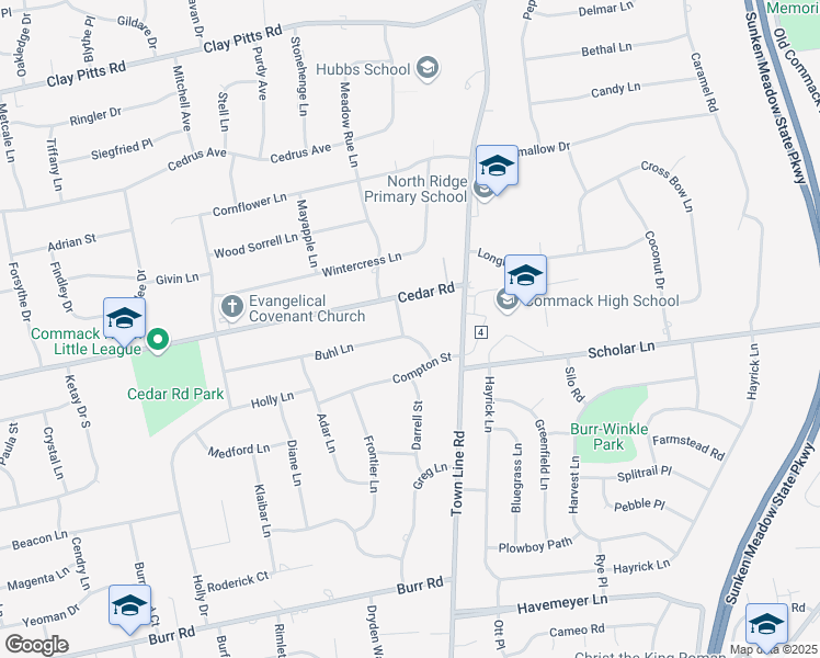 map of restaurants, bars, coffee shops, grocery stores, and more near 2 Ditmar Lane in East Northport