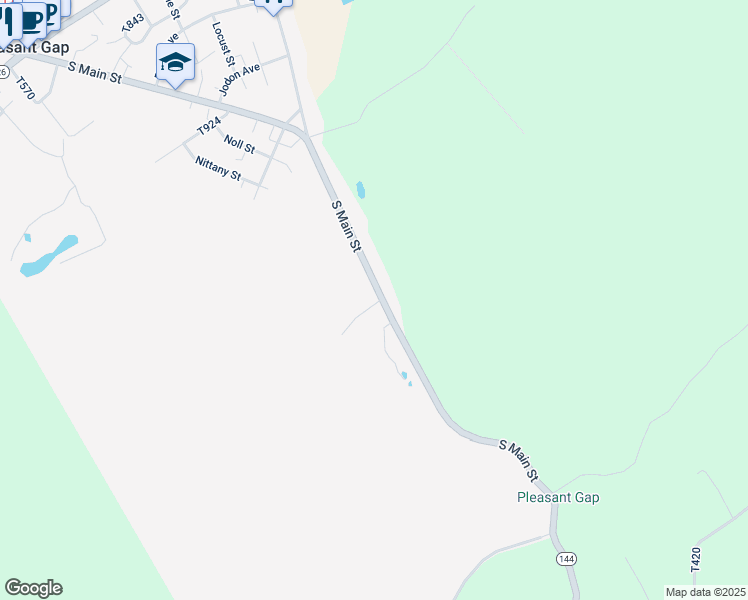map of restaurants, bars, coffee shops, grocery stores, and more near 506 South Main Street in Pleasant Gap