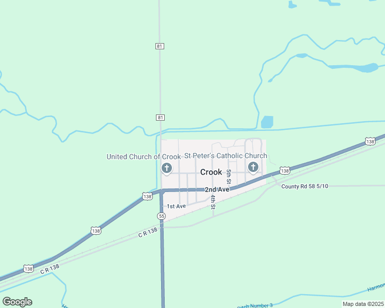 map of restaurants, bars, coffee shops, grocery stores, and more near 221 4th Avenue in Crook