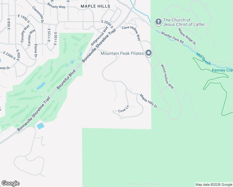 map of restaurants, bars, coffee shops, grocery stores, and more near 2768 South 1500 East in Bountiful