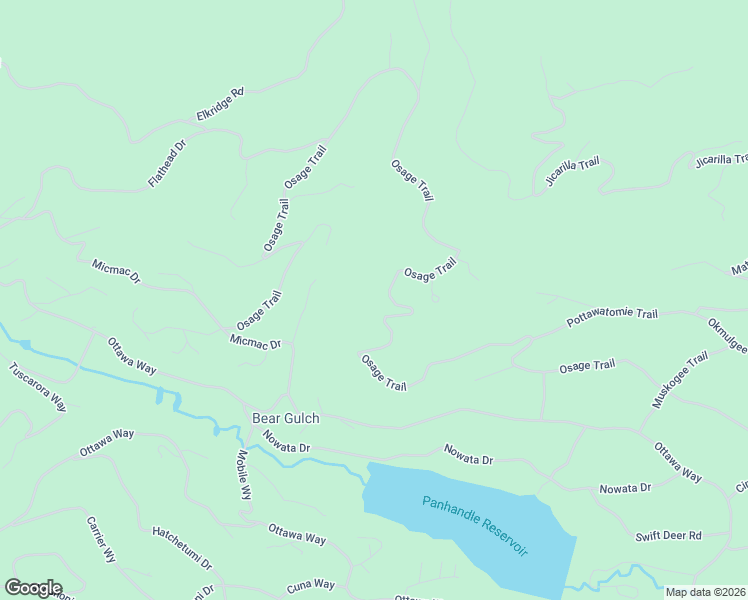 map of restaurants, bars, coffee shops, grocery stores, and more near 1387 Osage Trail in Red Feather Lakes