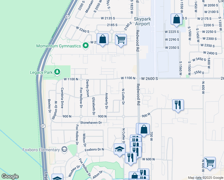 map of restaurants, bars, coffee shops, grocery stores, and more near 1044 Darcy Drive in North Salt Lake