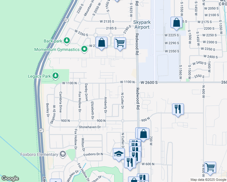 map of restaurants, bars, coffee shops, grocery stores, and more near 1064 Darcy Drive in North Salt Lake
