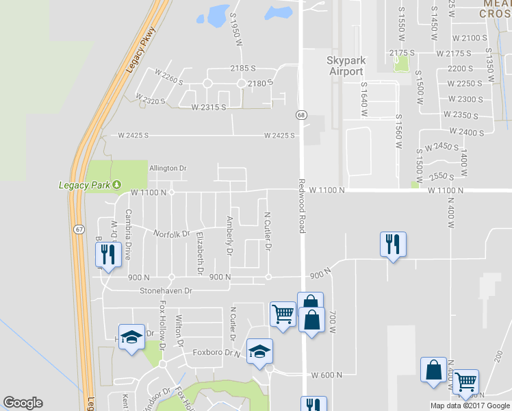 map of restaurants, bars, coffee shops, grocery stores, and more near 1069 Kettering Drive in North Salt Lake
