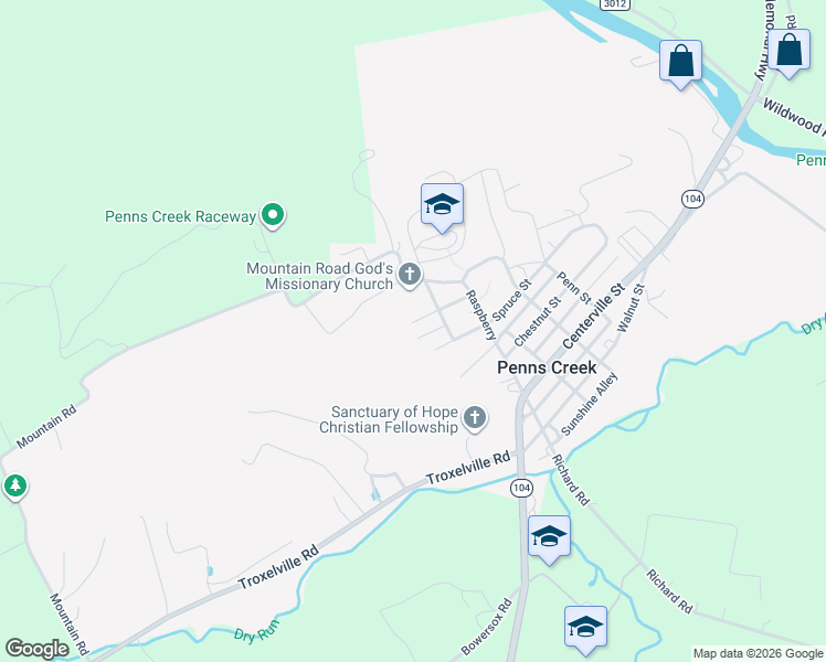 map of restaurants, bars, coffee shops, grocery stores, and more near 602 Loss Road in Middleburg