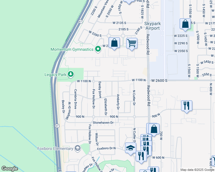 map of restaurants, bars, coffee shops, grocery stores, and more near 1078 Newham Court in North Salt Lake