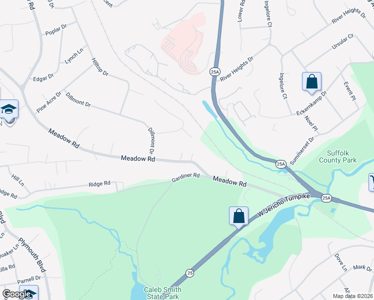 map of restaurants, bars, coffee shops, grocery stores, and more near 6 Haskel Lane in Smithtown